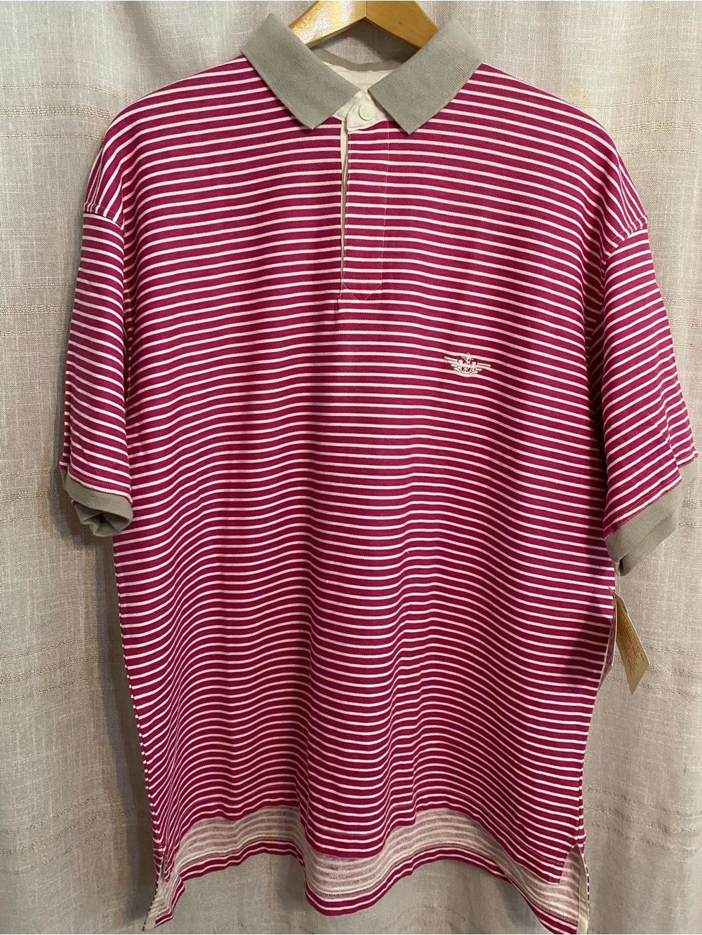 Vintage 90s Dockers Sport Striped Rugby Polo Shirt NWT XL